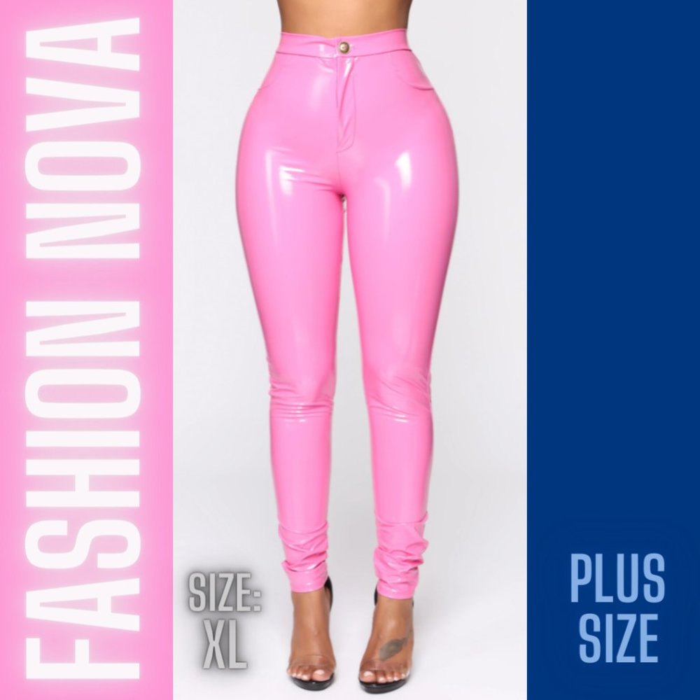 Pink Vinyl Pants - Fashion Nova